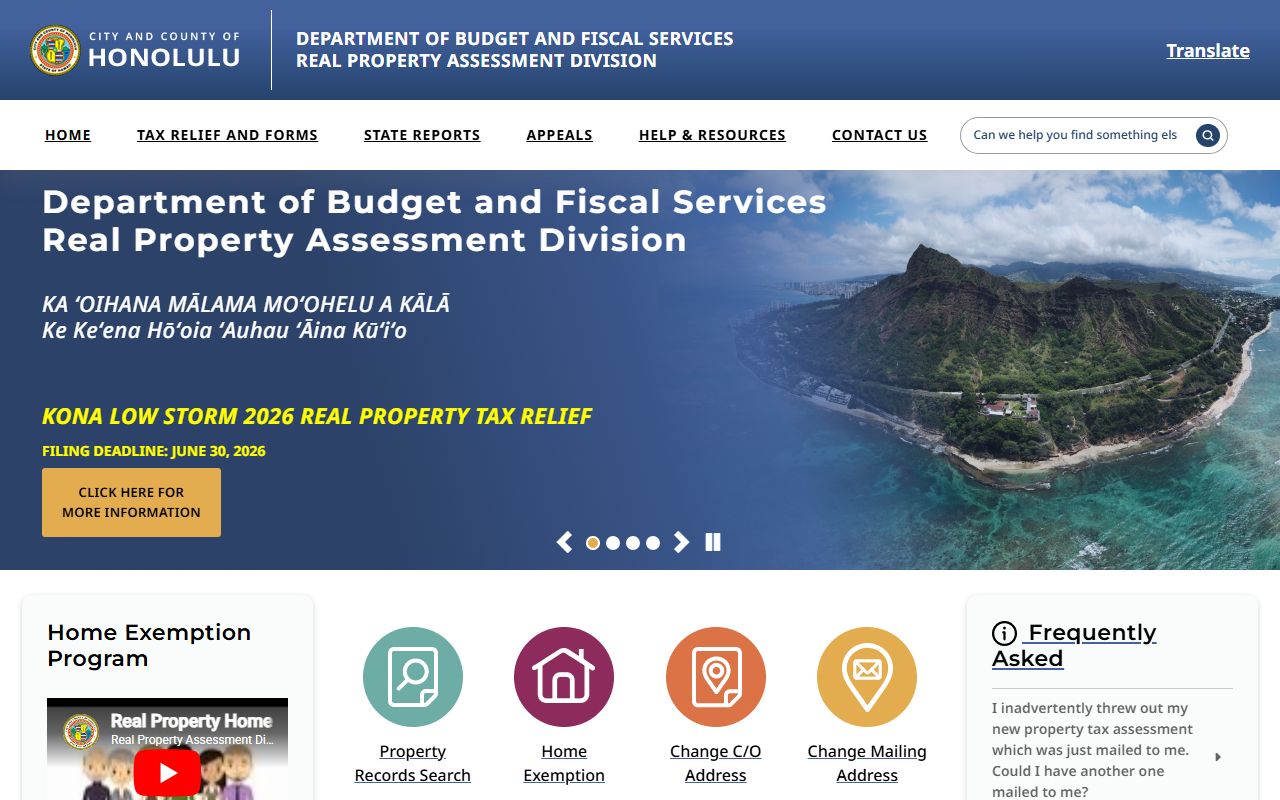 Honolulu property tax portal used in a Hawaii people search