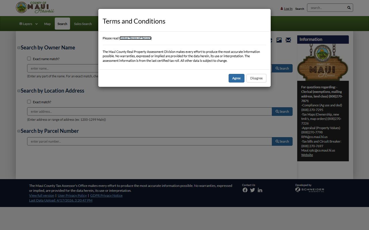 Maui County real property qPublic system for a Hawaii people search